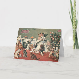 Cartes Pour Fêtes Annuelles Noël du chat