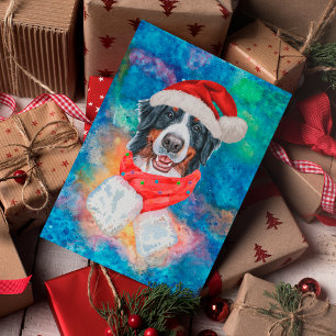 Cartes Pour Fêtes Annuelles Noël du chien de race bernoise
