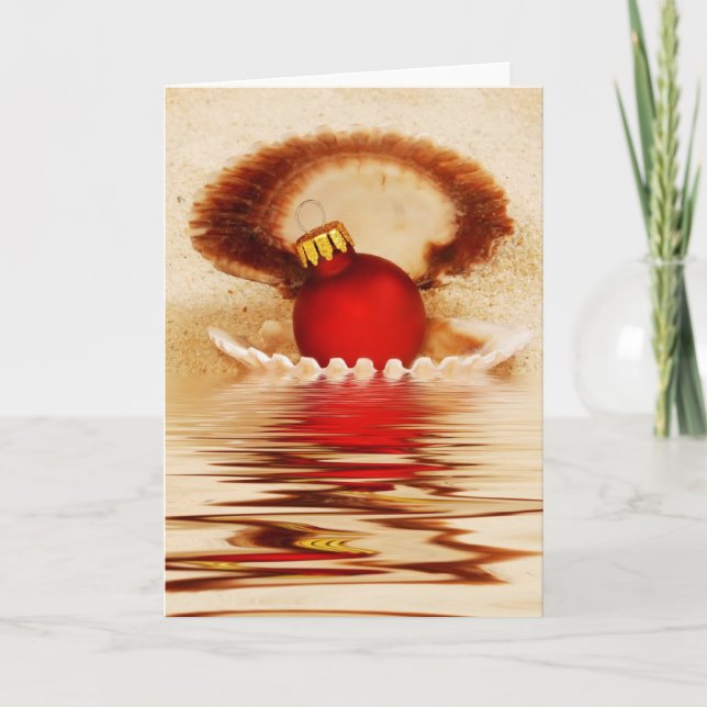 Cartes Pour Fêtes Annuelles Noël du coquillage (Devant)