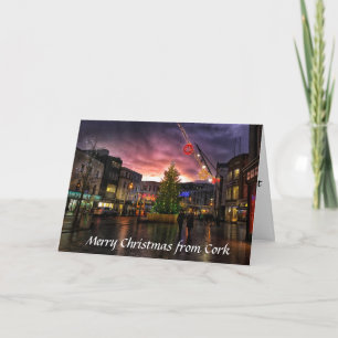 Cartes Pour Fêtes Annuelles Noël Du Coucher De Soleil À Cork, Irlande (Carte D
