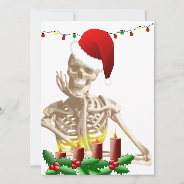 Cartes Pour Fêtes Annuelles noël du crâne (Devant)