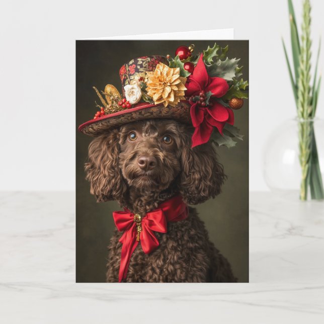 Cartes Pour Fêtes Annuelles Noël du Doodle au chocolat victorien (Devant)