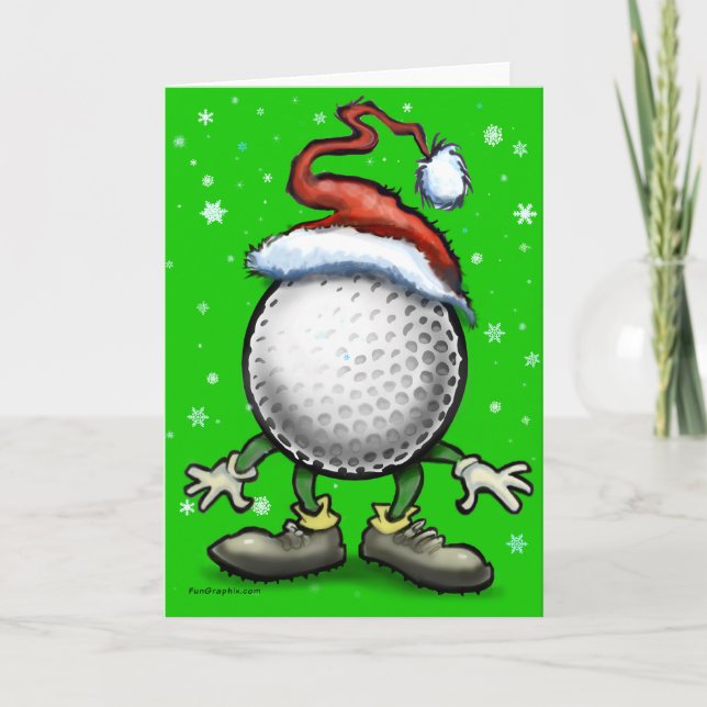 Cartes Pour Fêtes Annuelles Noël du golf (Devant)