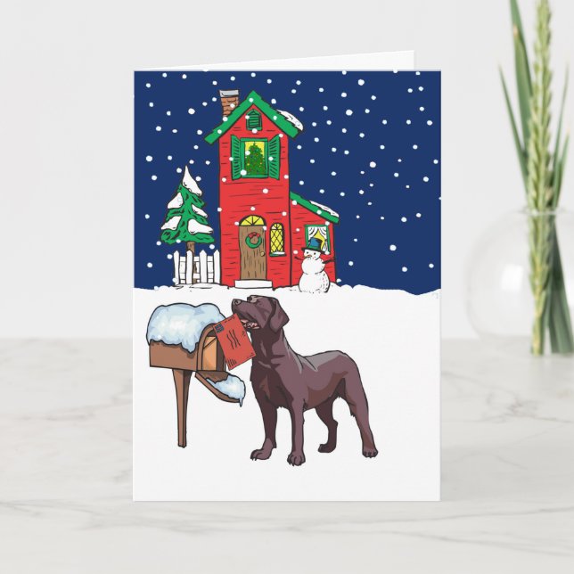 Cartes Pour Fêtes Annuelles Noël du laboratoire de chocolat (Devant)