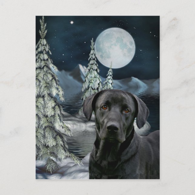 Cartes Pour Fêtes Annuelles Noël du laboratoire noir (Devant)