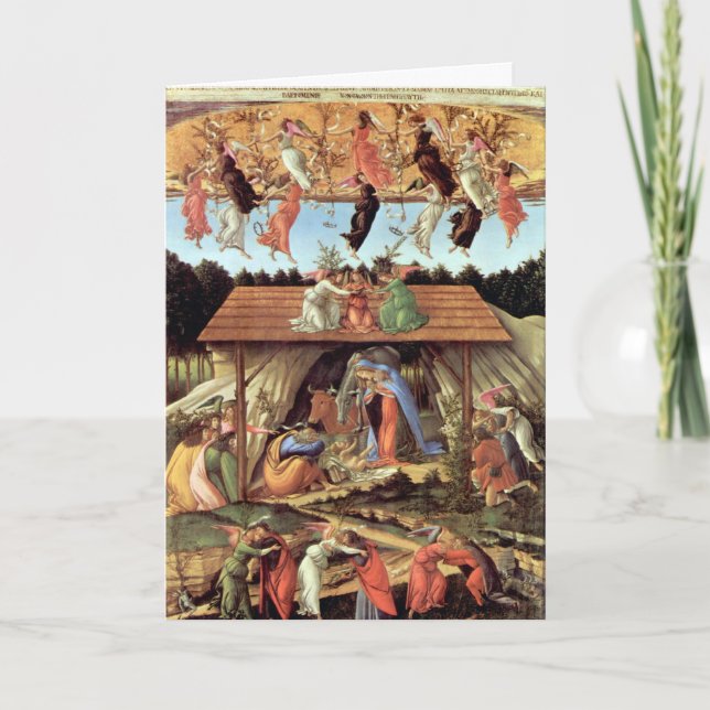 Cartes Pour Fêtes Annuelles Noël du millésime, Naissance du Christ par Bottice (Devant)