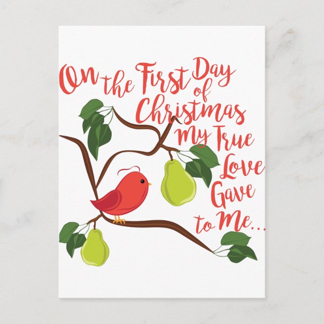 Cartes Pour Fêtes Annuelles Noël du premier jour (Devant)