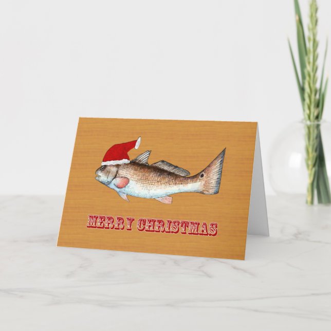 Cartes Pour Fêtes Annuelles Noël du sébaste de Santa Hat (Devant)