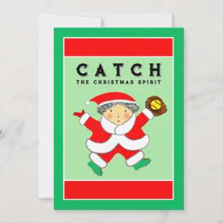 Cartes Pour Fêtes Annuelles Noël du softball