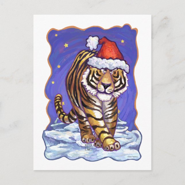 Cartes Pour Fêtes Annuelles Noël du tigre (Devant)