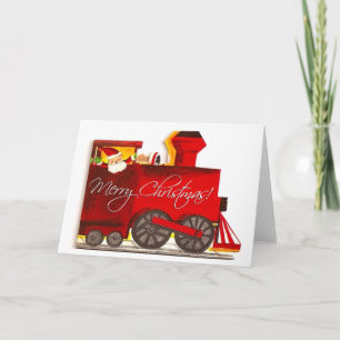 Cartes Pour Fêtes Annuelles Noël du train Choo-Choo vintage