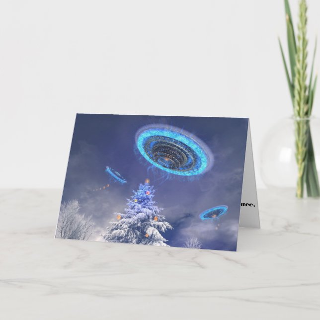 Cartes Pour Fêtes Annuelles Noël d'UFO (Devant)