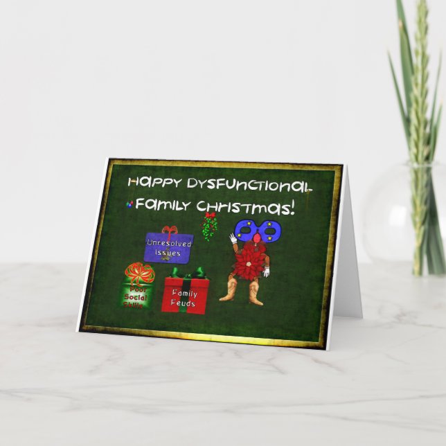 Cartes Pour Fêtes Annuelles Noël dysfonctionnel de famille (Devant)