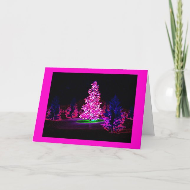 Cartes Pour Fêtes Annuelles Noël éclairé (Devant)