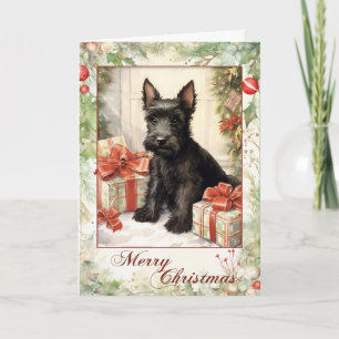 Cartes Pour Fêtes Annuelles Noël écossais vintage