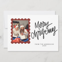 Noël Élégant Minimaliste | Photo de Famille Modern