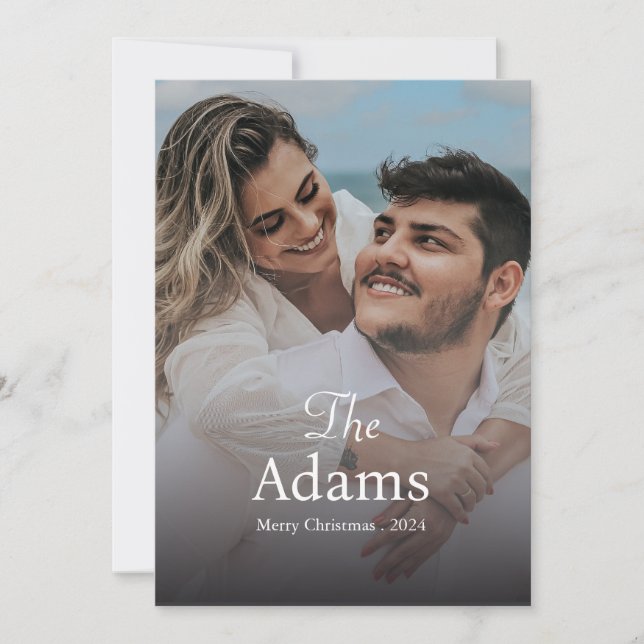 Cartes Pour Fêtes Annuelles Noël élégant | Moderne et tendance Couple amusant (Devant)