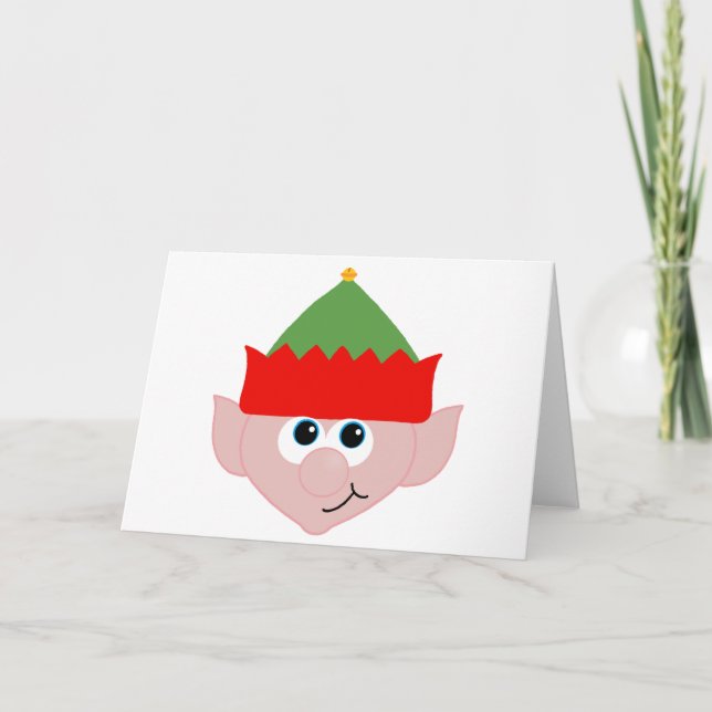 Cartes Pour Fêtes Annuelles Noël Elf (Devant)