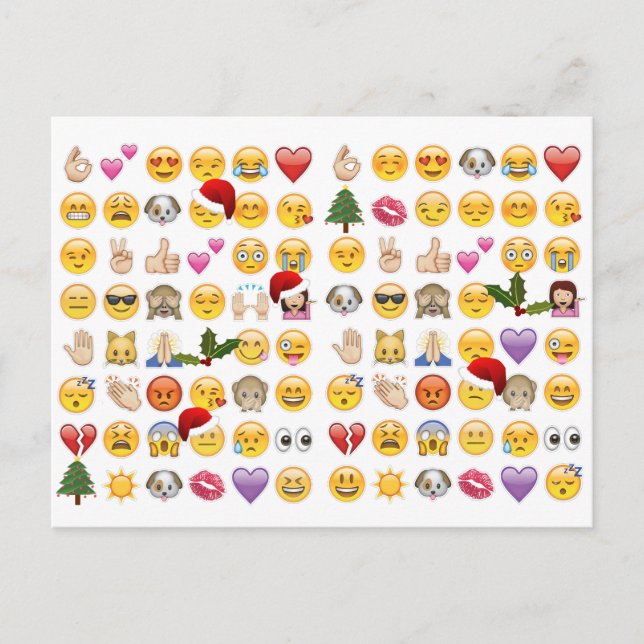 Cartes Pour Fêtes Annuelles noël emojis (Devant)