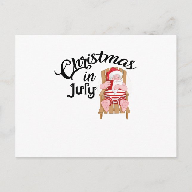 Cartes Pour Fêtes Annuelles Noël en juillet Drôle cadeau (Devant)