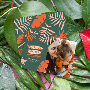 Cartes Pour Fêtes Annuelles Noël en juillet palmier tropical photo moderne