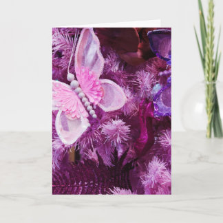 Cartes Pour Fêtes Annuelles Noël En Rose Et Violet
