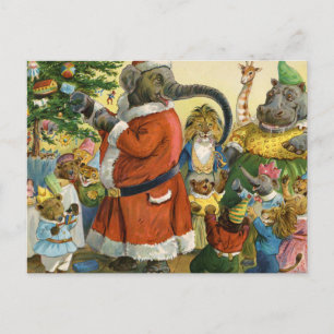 Cartes Pour Fêtes Annuelles Noël En Terre Animale