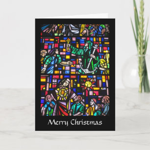 Cartes Pour Fêtes Annuelles Noël en verre souillé