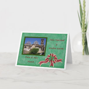Cartes Pour Fêtes Annuelles Noël espagnol à l'église Feliz Navidad