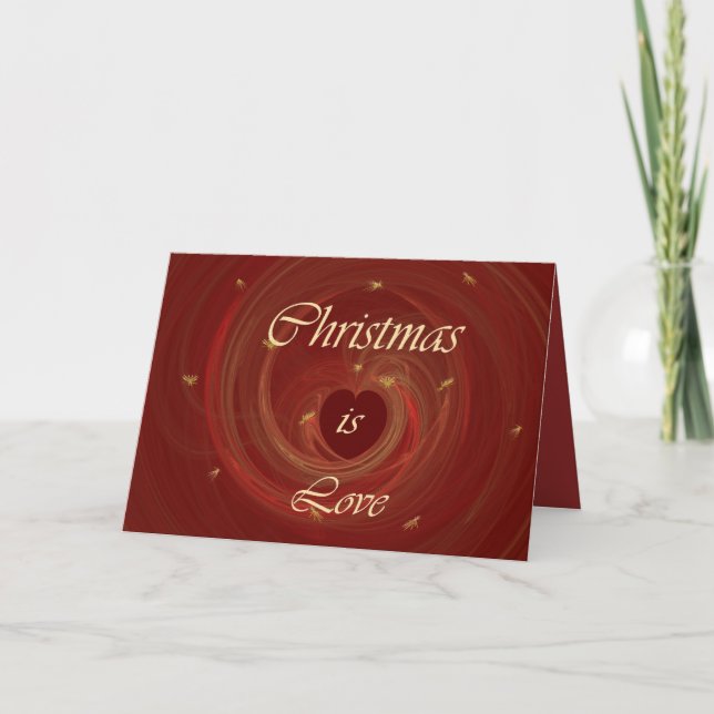 CARTES POUR FÊTES ANNUELLES NOËL EST AMOUR (Devant)