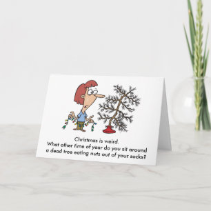 Cartes Pour Fêtes Annuelles Noël est bizarre.