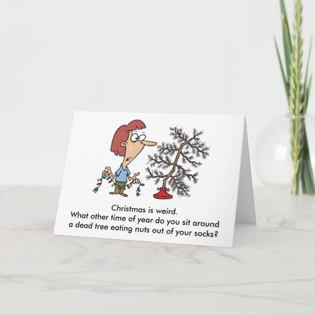 Cartes Pour Fêtes Annuelles Noël est bizarre. (Devant)