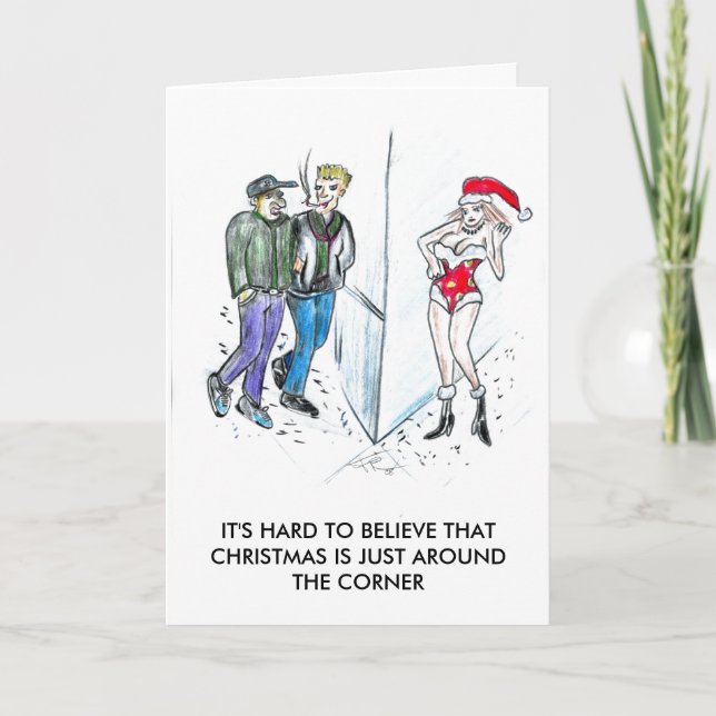 Cartes Pour Fêtes Annuelles Noël est juste au coin de la rue (Devant)
