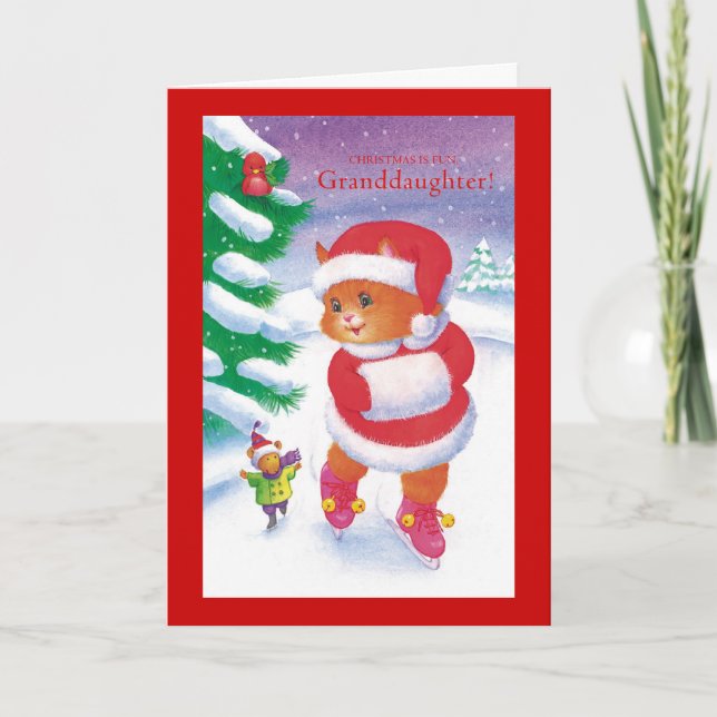 Cartes Pour Fêtes Annuelles Noël est une petite-fille amusante (Devant)