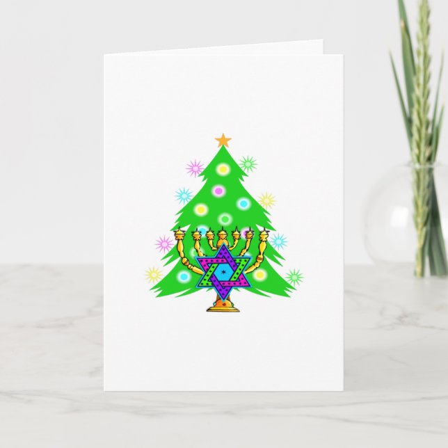 Cartes Pour Fêtes Annuelles Noël et Hanoukka ensemble (Devant)