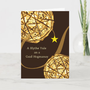 Cartes Pour Fêtes Annuelles Noël et Nouvel An écossais Yule et Hogmanay