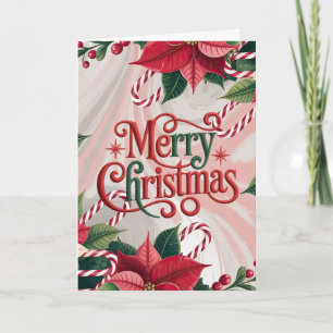 Cartes Pour Fêtes Annuelles Noël étoile de Noël et cannes de bonbon