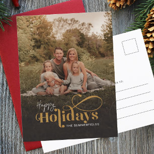 Cartes Pour Fêtes Annuelles Noël Famille Photo Festive Moderne