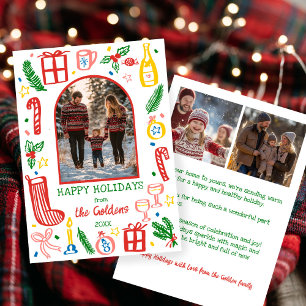 Cartes Pour Fêtes Annuelles Noël Fantaisiste Arche personnalisée mignonne 3 P