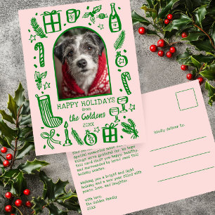Cartes Pour Fêtes Annuelles Noël Fantaisiste Photo personnalisée sous l'arche
