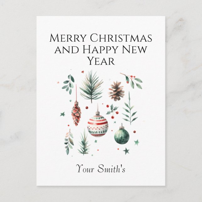 Cartes Pour Fêtes Annuelles Noël festif (Devant)