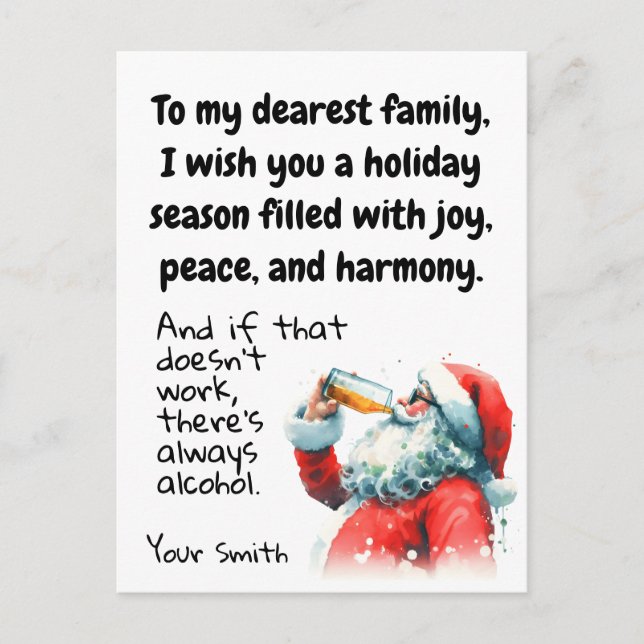 Cartes Pour Fêtes Annuelles Noël festif amusant (Devant)