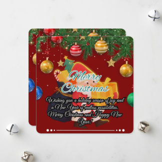 Cartes Pour Fêtes Annuelles Noël Festif Père Noël & Ornements