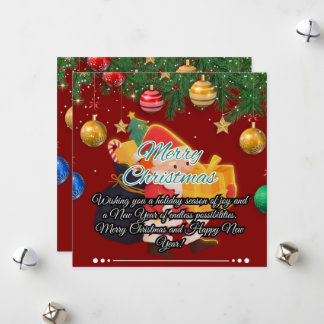 Cartes Pour Fêtes Annuelles Noël Festif Père Noël & Ornements