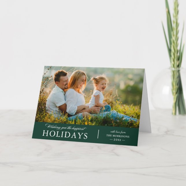 Cartes Pour Fêtes Annuelles Noël Festive Joyeux Joyeux Jours de Vacances Scrip (Devant)