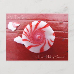 Cartes Pour Fêtes Annuelles Noël Fête de la menthe poivrée tourbillon bonbon