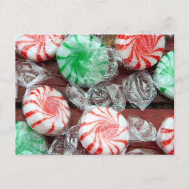 Cartes Pour Fêtes Annuelles Noël Fête menthe poivrée bonbons durs (Devant)