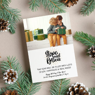 Cartes Pour Fêtes Annuelles Noël Fête, Nouvel An Espoir & Croire Photo