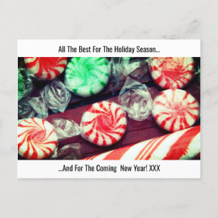 Cartes Pour Fêtes Annuelles Noël Fête Sucre de canne et bonbons durs