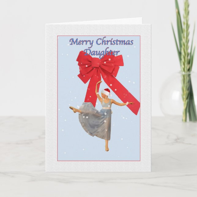 Cartes Pour Fêtes Annuelles Noël, fille, ballerine dans la neige (Devant)
